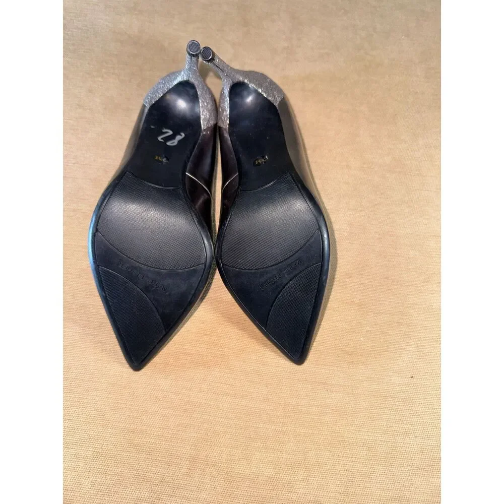 Silver with Sparkle Heel, Marc Fisher heels, Sz7M, Used Fair Condition